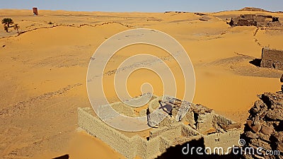 Landscape of sahara algeria Stock Photo