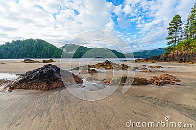 Landscape of San Josef Bay, Cape Scott Provincial Park, British Columbia, Canada Stock Photo