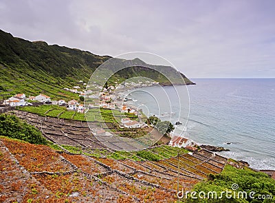 Landscape of Santa Maria Island, Azores Stock Photo