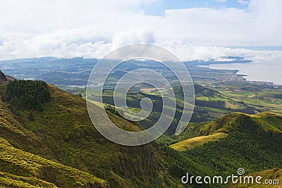 The landscape on Sao Miguel, Azores Stock Photo