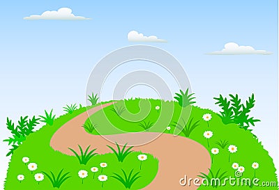 Landscape scene background Vector Illustration