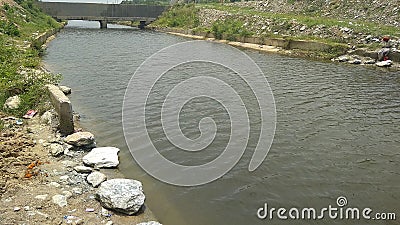 Landscape scene indian village side photo Stock Photo