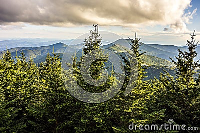 Landscape scenic views at isgah national forest Stock Photo