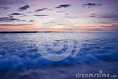 Landscape of sea with dramatic wave. Stock Photo