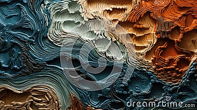 landscape seafloor reliefs abstract Cartoon Illustration