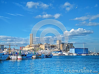 Landscape seaport. Monopoli. Apulia. Stock Photo