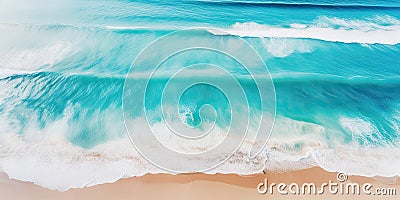 Landscape seascape summer vacation holiday waves surf travel tropical sea background panorama Stock Photo