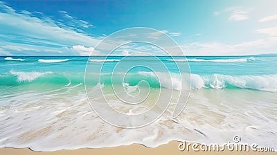 Landscape seascape summer vacation holiday waves surf travel tropical sea background panorama Stock Photo