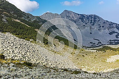 Landscape with Sinanitsa and Momin peaks, Pirin Mountain Stock Photo
