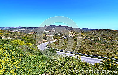 Landscape of Sounion Attica Greece Stock Photo