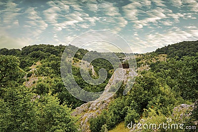 Landscape in the strandja National park , observation post in t Stock Photo