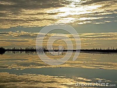 Landscape of the sunset. Beautiful sky. colors of sunset Stock Photo