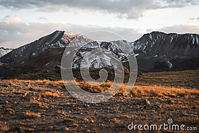 Landscape, sunset view at Independence Pass near Aspen, Colorado. Stock Photo