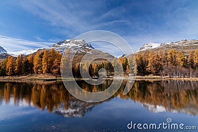 Landscape in the Swiss Alps Stock Photo