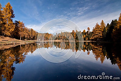 Landscape in the Swiss Alps Stock Photo