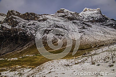 Landscape of the Swiss Alps in the fall Stock Photo