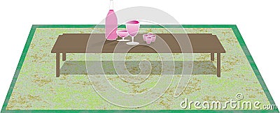 Landscape table drink for rest Stock Photo