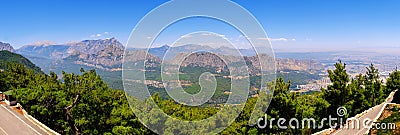 Landscape with the Taurus Mountains in Antalya, Turkey. Format panorama Stock Photo