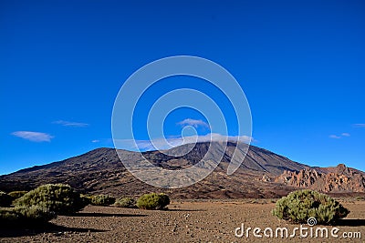 Landscape in Tenerfe Tropical Volcanic Canary Islands Spain Stock Photo