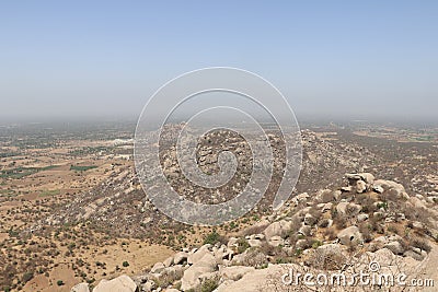 Landscape from top of mountain Stock Photo