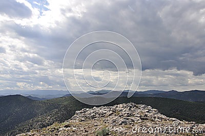 The landscape from the top of the rock Stock Photo