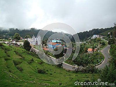 Landscape of tourist hill station kodaikanal india Stock Photo