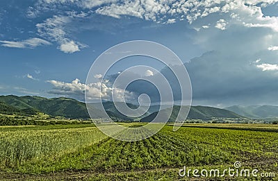 Landscape in Transylvania, Romania Stock Photo