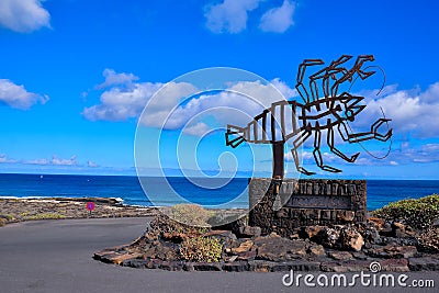 Landscape in Tropical Volcanic Canary Islands Spain Stock Photo