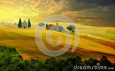 Landscape in Tuscany Stock Photo