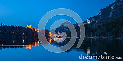 Landscape with Two Historical Castles Stock Photo