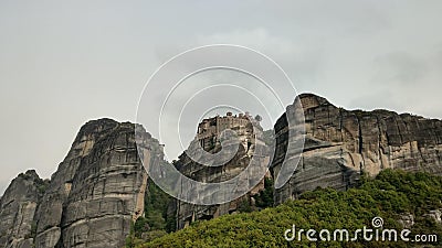 Geology & monastery`s of Meteora Stock Photo