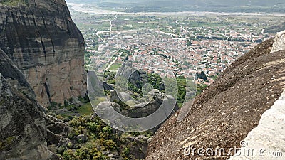 Geology & monastery`s of Meteora Stock Photo