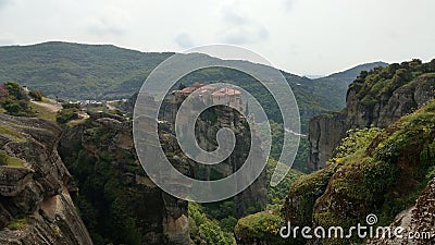 Geology & monastery`s of Meteora Stock Photo