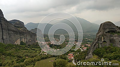 Geology & monastery`s of Meteora Stock Photo