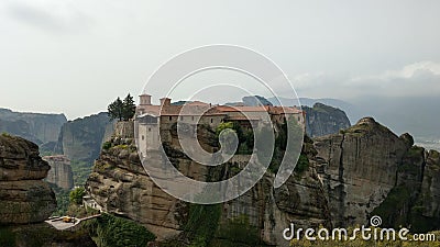 Geology & monastery`s of Meteora Stock Photo