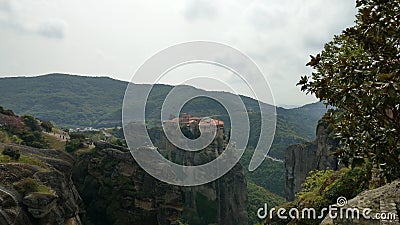 Geology & monastery`s of Meteora Stock Photo