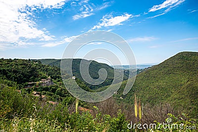 Landscape of the valleys of narni Stock Photo