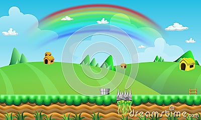 landscape vectore game background ui Editorial Stock Photo