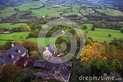 Landscape vew from a hilltop. Stock Photo
