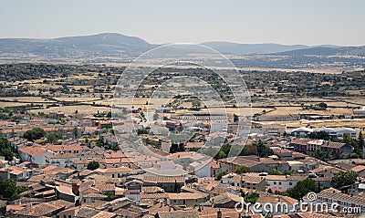 Landscape view from the castle of Trujillo Spain Stock Photo