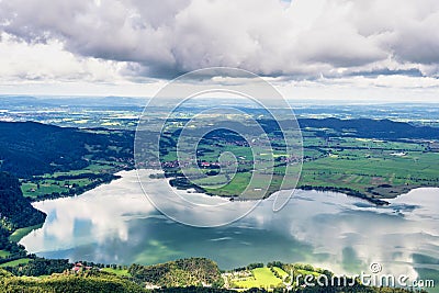 View from famous Jochberg, Bavaria in Germany Stock Photo