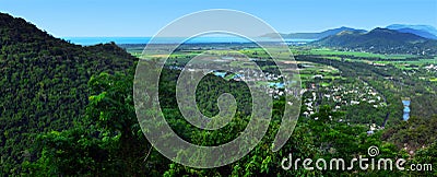 Landscape view from Kuranda Scenic Railway in Queenland Australia Stock Photo