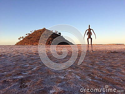 Landscape view of lake Ballard Western Australia Editorial Stock Photo