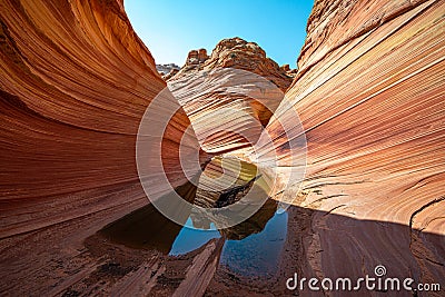 Arizona Wave - Famous Geology rock formation in Pariah Canyon Stock Photo