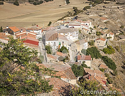 Landscape with a view over Pelegrina village Stock Photo