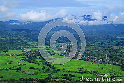 Landscape from Wat pha budha bat sut tha wat Stock Photo