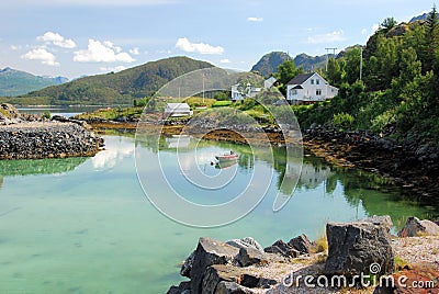 Spectacular landscape - West coast Norway- Island Senja Stock Photo