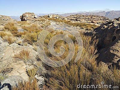 Landscape of Wolfberg Cracks in Cederberg Stock Photo