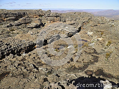 Landscape of Wolfberg Cracks in Cederberg Stock Photo