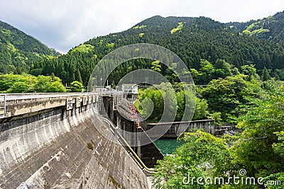 Landscape of Yahagi Second Dam Editorial Stock Photo